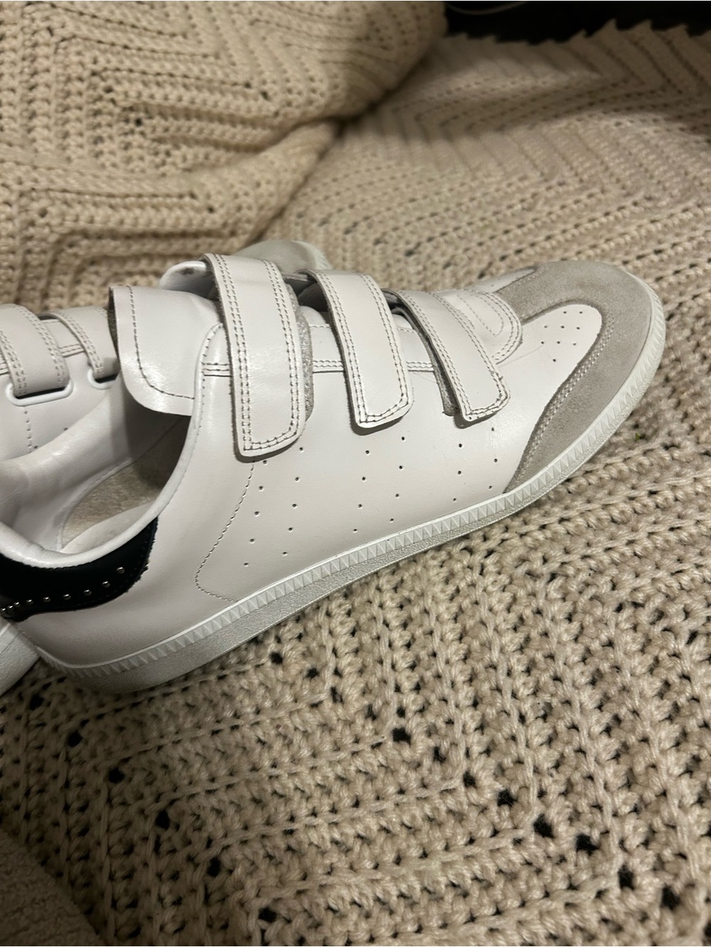 Isabel Marant White Sneakers with Black Heel Detail - Picture 3 of 8